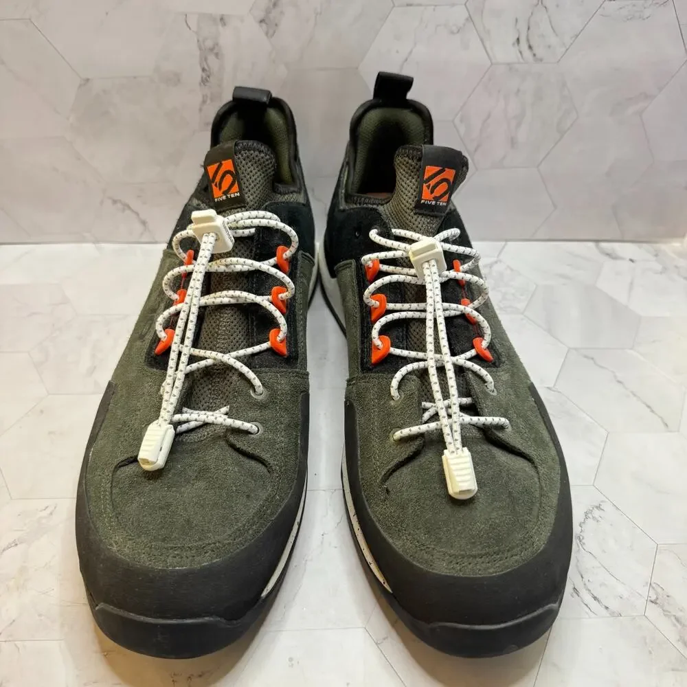Adidas Five Tennie Athletic Sneakers Mens Sz 12 Leather Green Black Shoes in EUC
